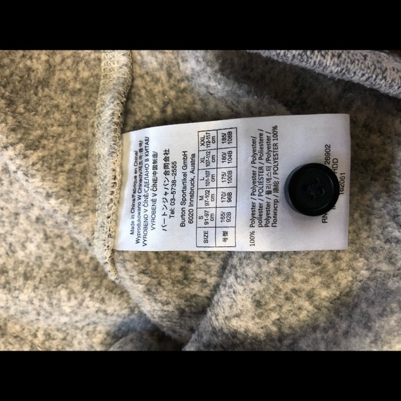 NWT Men’s Burton Pullover Button-up Snowboard Ski Hoodie Large - Picture 6 of 7